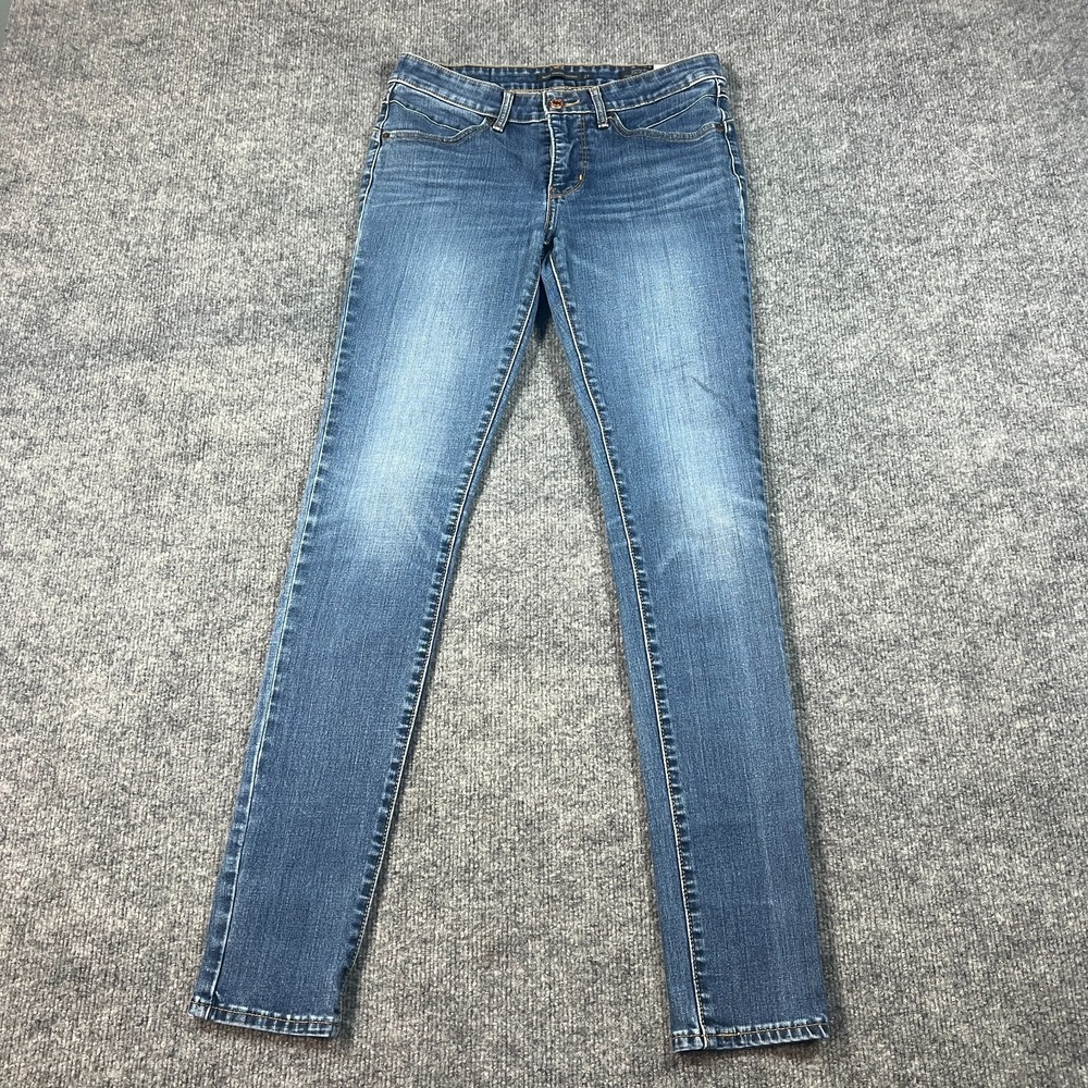 Levis Revel Shaping Skinny Jeans Women 27x32 Blue Whiskered Denim Cotton Stretch